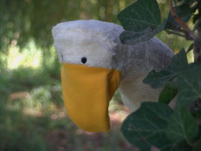 Gusti, die Gans, ist traurig und glaubt zunächst, nicht schlau zu sein